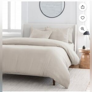 WelHome 3-Piece Relax Duvet Set Linen & Cotton OatmealFiber Content